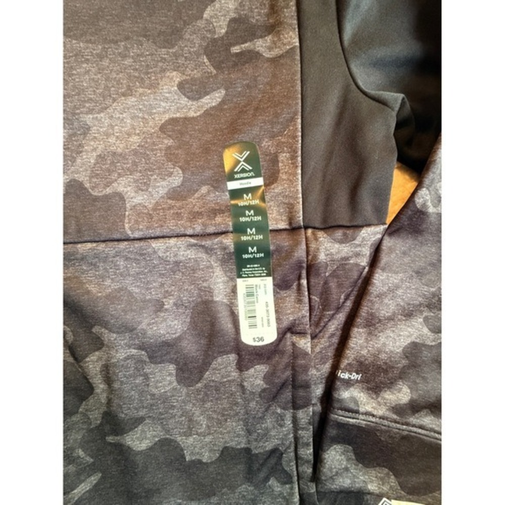 Xersion Boys Black Camo Quick-Dri Pullover Hoodie Size M 10/12 Husky NWT - Picture 2 of 3